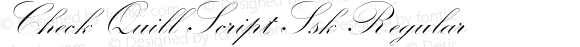 Check Quill Script Ssk Regular Macromedia Fontographer 4.1 8/16/95