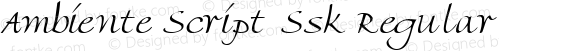 Ambiente Script Ssk Regular Macromedia Fontographer 4.1 7/25/95