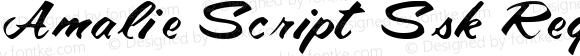 Amalie Script Ssk Regular Macromedia Fontographer 4.1 8/10/95