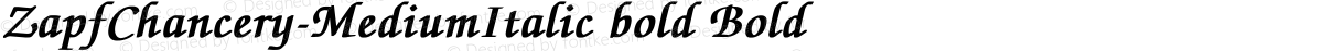 ZapfChancery-MediumItalic bold Bold