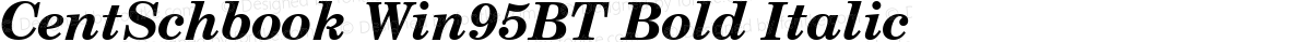 CentSchbook Win95BT Bold Italic