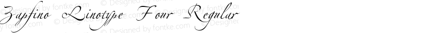 Zapfino Linotype Four Regular