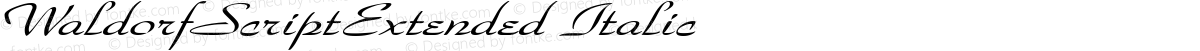 WaldorfScriptExtended Italic