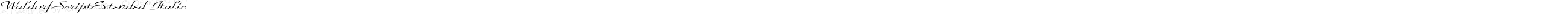 WaldorfScriptExtended Italic