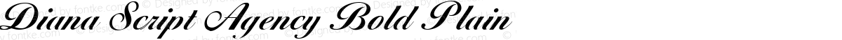 Diana Script Agency Bold Plain