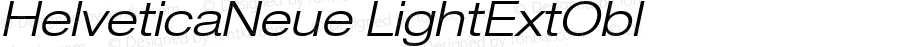 HelveticaNeue LightExtObl