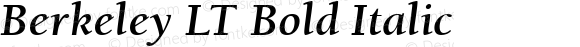 Berkeley LT Bold Italic