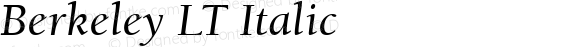 Berkeley LT Italic