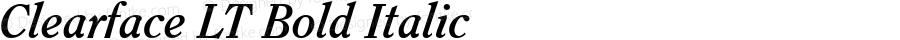 ITC Clearface LT Bold Italic