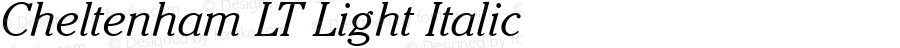 ITC Cheltenham LT Light Italic