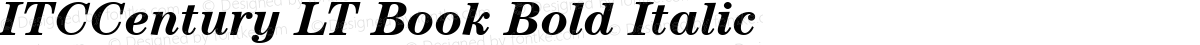 ITCCentury LT Book Bold Italic