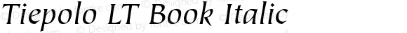 Tiepolo LT Book Italic Version 6.1; 2002