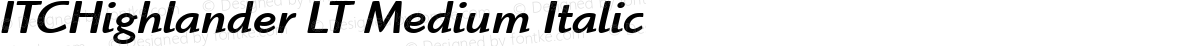 ITCHighlander LT Medium Italic