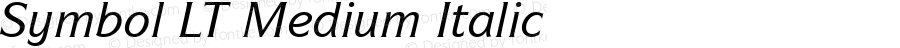 Symbol LT Medium Italic