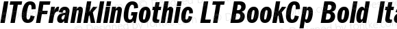 ITCFranklinGothic LT BookCp Bold Italic