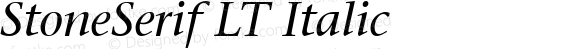 ITC Stone Serif LT Italic