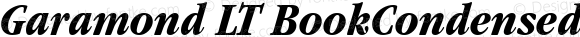 Garamond LT BookCondensed Bold Italic