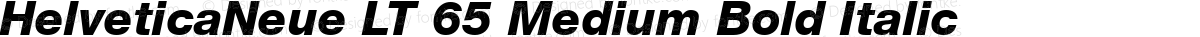 HelveticaNeue LT 65 Medium Bold Italic