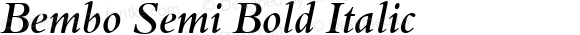 Bembo Semi Bold Italic