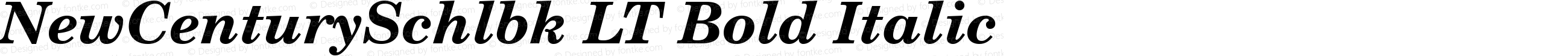 New Century Schoolbook LT Bold Italic