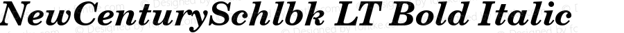 NewCenturySchlbk LT Bold Italic