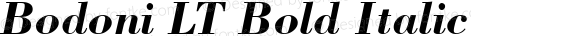 Bodoni LT Bold Italic