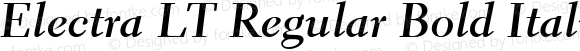 Electra LT Regular Bold Italic