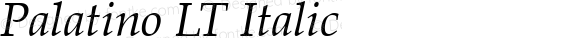 Palatino LT Italic