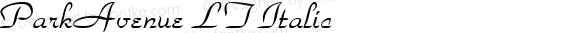 ParkAvenue LT Italic