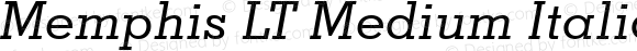 Memphis LT Medium Italic