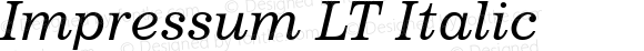 Impressum LT Italic