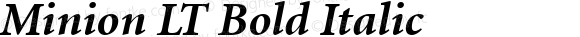 Minion LT Bold Italic