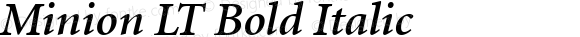 Minion LT Semibold Italic