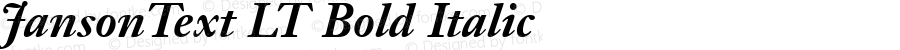 Janson Text LT 76 Bold Italic