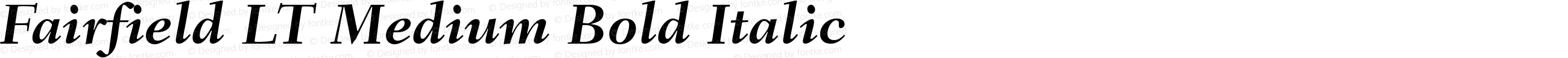 Fairfield LT Medium Bold Italic