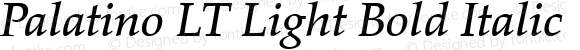 Palatino LT Light Bold Italic