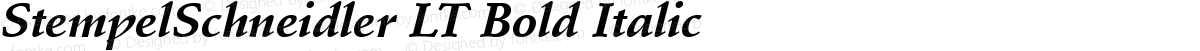 StempelSchneidler LT Bold Italic