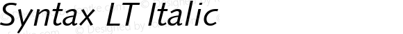 Syntax LT Italic