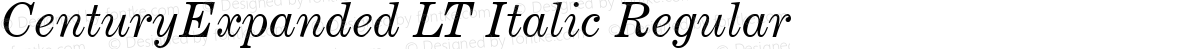 CenturyExpanded LT Italic Regular