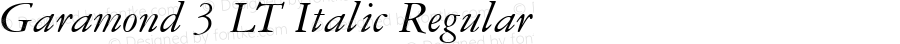 Garamond Three LT Italic