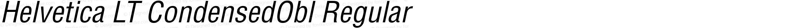 Helvetica LT CondensedObl Regular