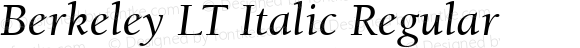 Berkeley LT Italic Regular
