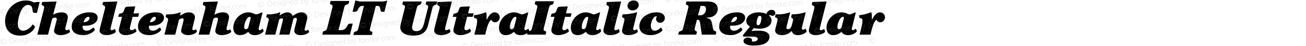 ITC Cheltenham LT Ultra Italic