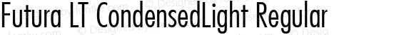 Futura LT CondensedLight Regular