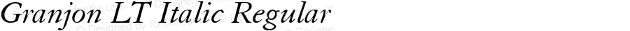 Granjon LT Italic