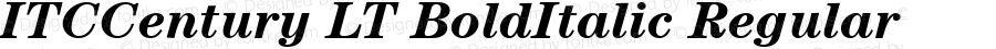 ITC Century LT Bold Italic