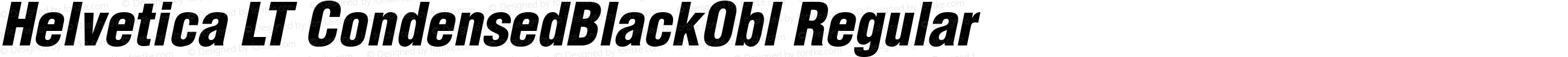 Helvetica LT CondensedBlackObl Regular