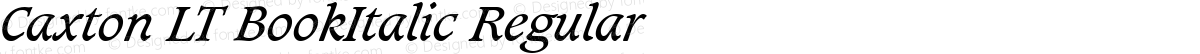 Caxton LT BookItalic Regular