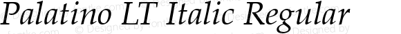 Palatino LT Italic Regular