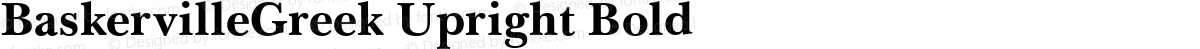 BaskervilleGreek Upright Bold